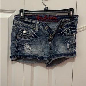 Faded Jean shorts